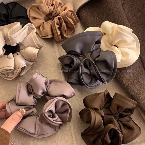 缎面花苞大肠发圈~ins韩系美拉德