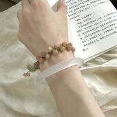 天然石编织叠戴手链白月光手镯 文艺新中式 十里间 透柔