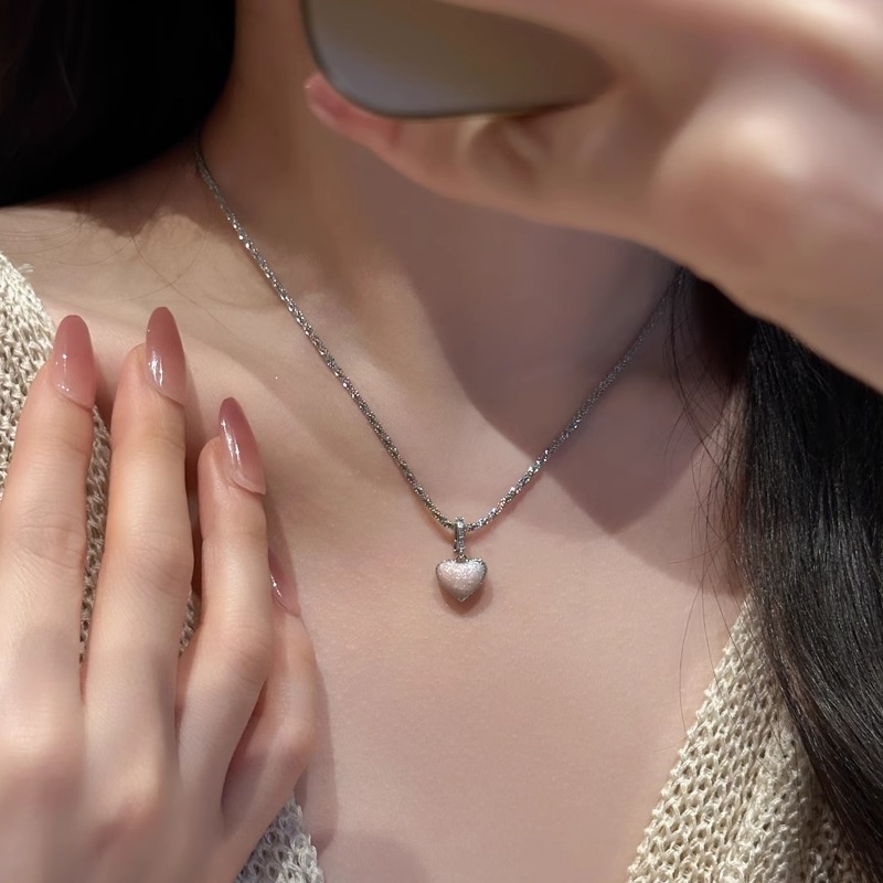 十里间甜美少女爱心项链漂亮耳环