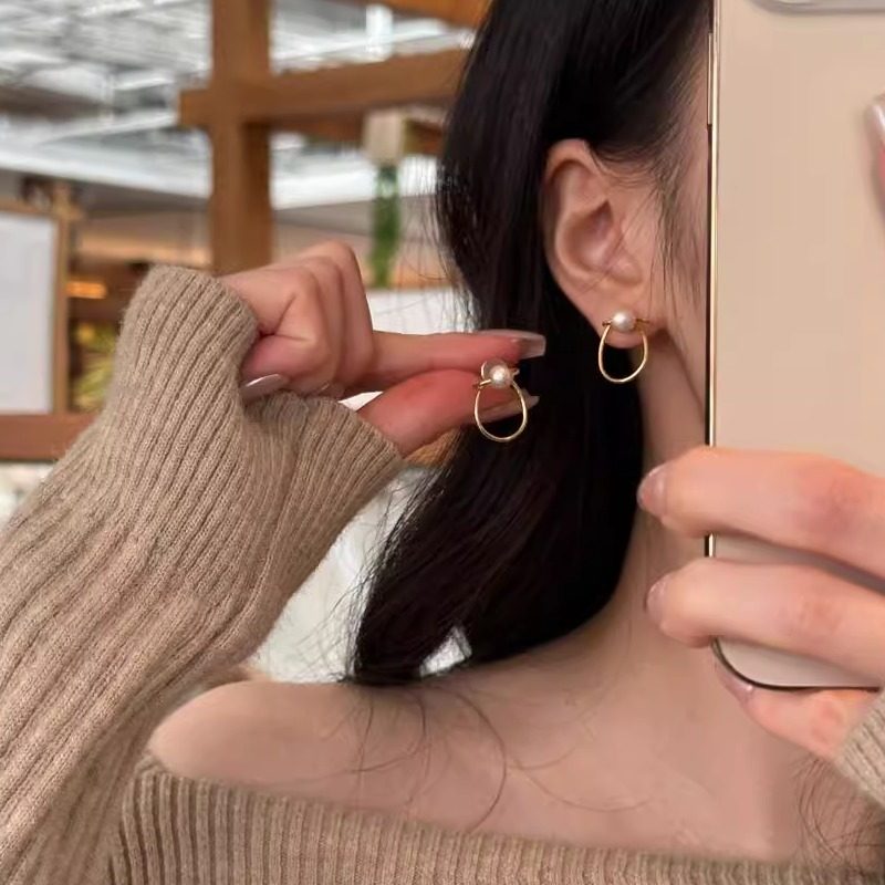 十里间【圆弧珍珠】法式浪漫圈圈棉花珠耳环百搭通勤耳钉,饰品/流行首饰/时尚饰品新,耳环,淘宝优惠券,粉丝福利购,淘宝优惠卷