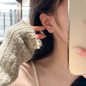 十里间 气质小杆 百搭通勤职场亮晶晶横条耳钉气质耳环