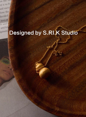 十里间金色拉丝葫芦项链锁骨链