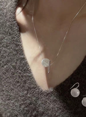 十里间【925银｜雪花白水晶】简约通勤s925银项链百搭通勤毛衣链