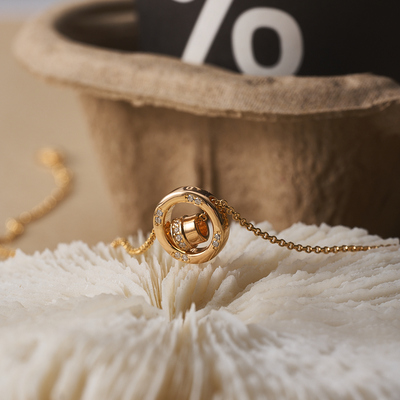 十里间s925银圆盘亮晶晶项链