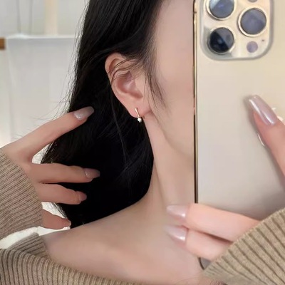 十里间s925银亮晶晶耳钩耳环