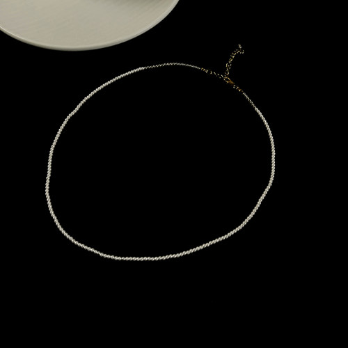 十里间小米粒珍珠项链简约锁骨链