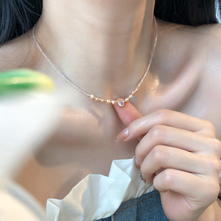 十里间【紫晶缤点】法式浪漫清新淡水珍珠串珠项链百搭少女