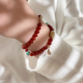 双层手链 百搭文艺天然石新中式 十里间 还有人要红运手串吗
