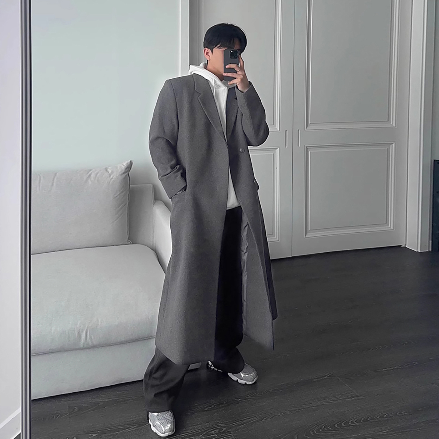 韩版秋冬保暖毛呢大衣外套百搭