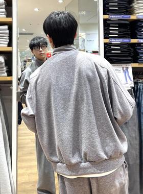 ASCLO&QIAO美式简约卫衣套装男休闲运动廓形宽松直筒百搭潮牌灰色