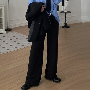 垂感掐褶直筒长裤 青春活力极简风西裤 休闲阔腿 男士 ASCLO&QIAO春季