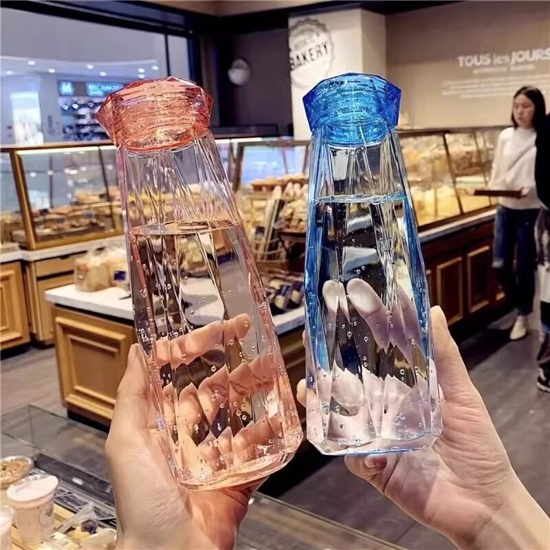男女便携双层防烫玻璃杯网红时尚奈斯杯玻璃水杯学生简约耐用水杯