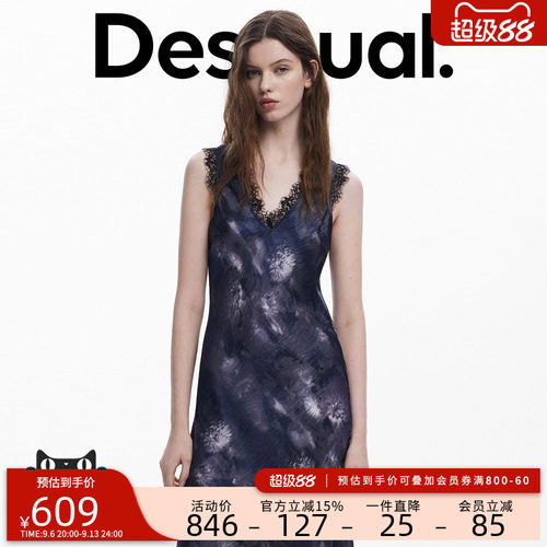 Desigual【Collina Strada联名】偏光蕾丝拼接连衣裙
