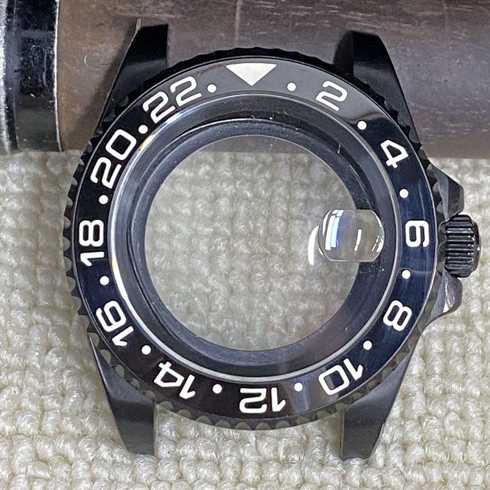 水鬼表壳机械手表黑色不锈钢表壳手表配件外壳适用NH35/NH36机芯