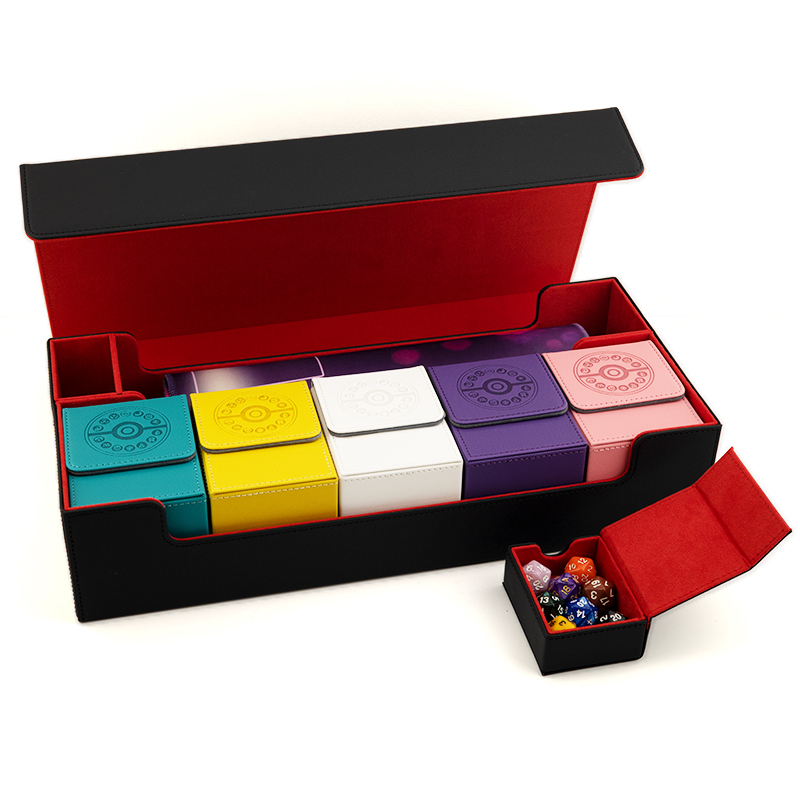 DIYptcg卡盒大容量皮质磁吸