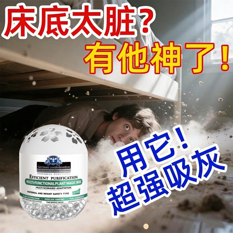 【家里没灰尘】德国超强吸附灰尘全天候清洁净化空气持久清除神器