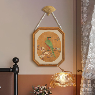 宋式美学花鸟挂画东方古典法式中国风装饰画覆古玄关卧室床头壁画