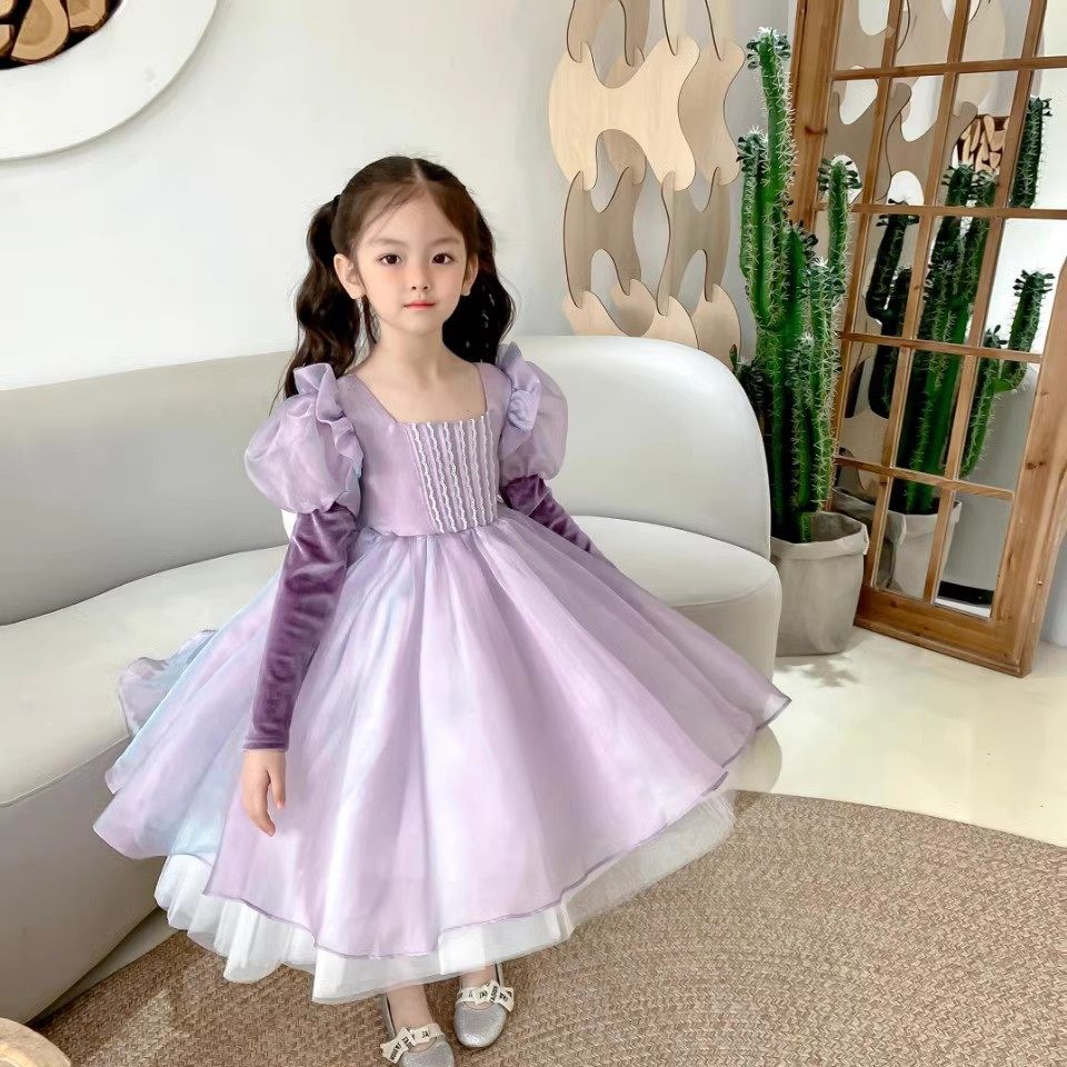 女童蓬蓬公主裙秋季高端生日礼服