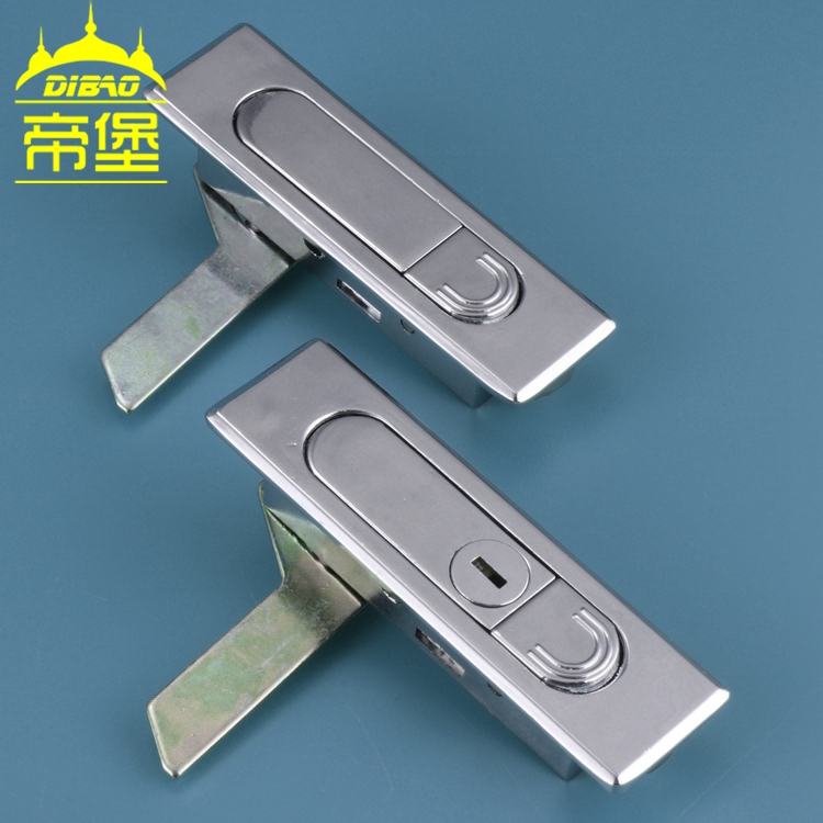 MS507-1-2消防栓箱门锁 机柜门平面锁 按钮弹跳锁 机箱柜门锁