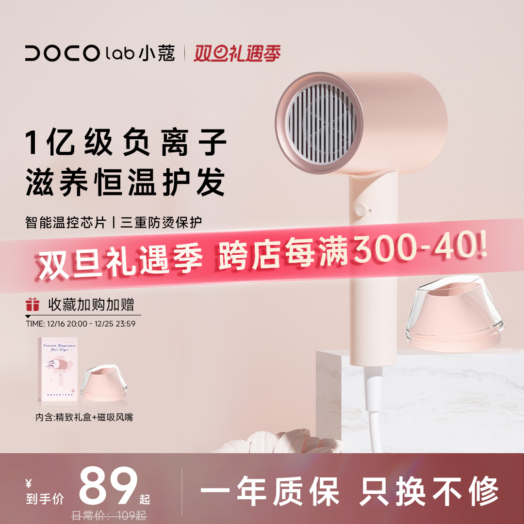 DOCO LAB电吹风机大功率家用大风力负离子护发学生宿舍吹风筒