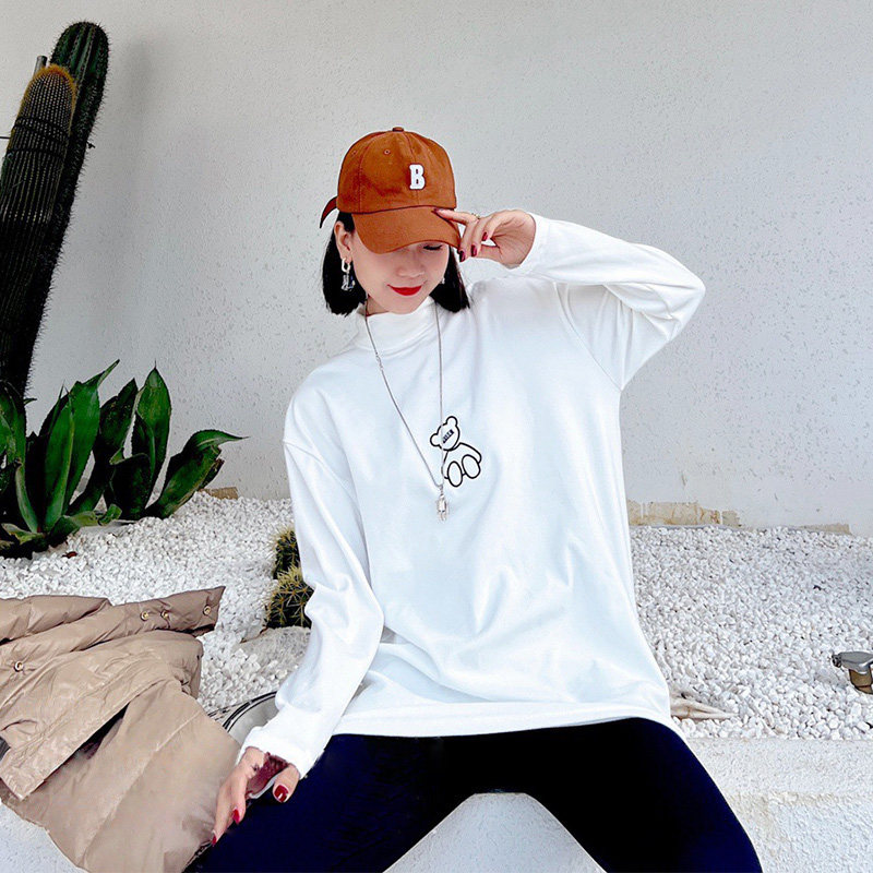 【黑科技 一秒速热】德绒双面磨毛宽松卫衣加厚打底衫百搭潮上衣