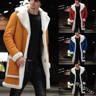 men unique one imitation thick piece sub Fur coat