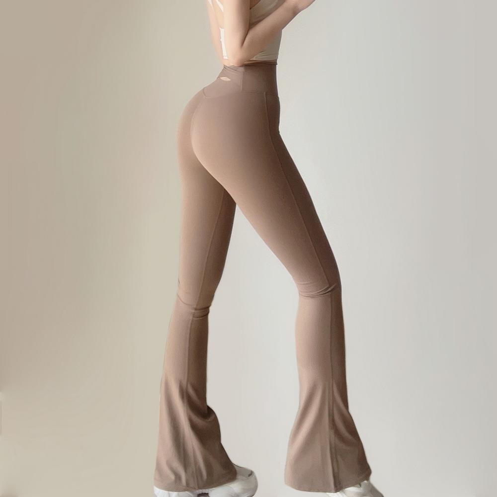 Cross back tight micro flared pants for women's seasonal