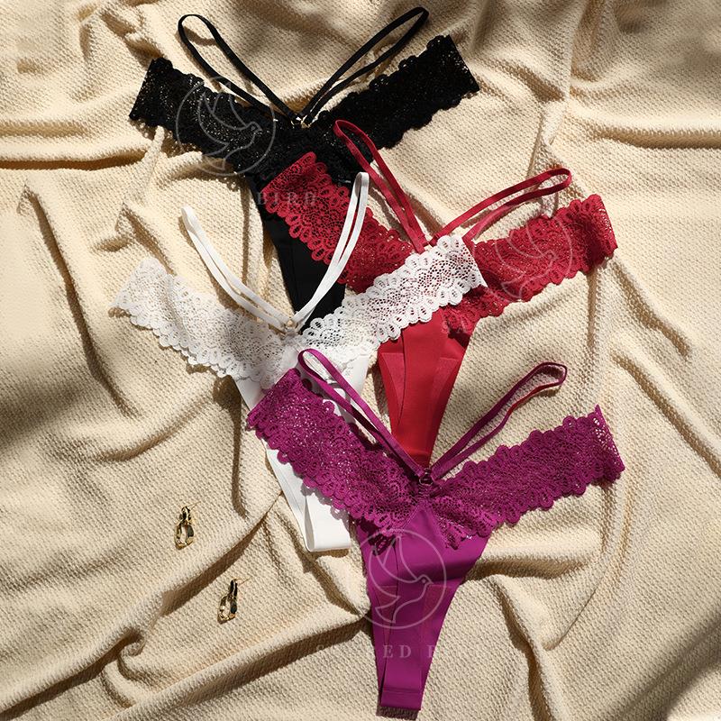 Lace patchwork seamless ice silk crotch underwear, plus