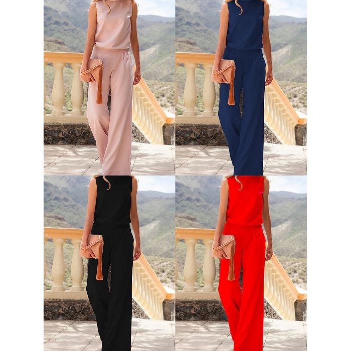 Women's sleeveless jumpsuit女装无袖连体裤女