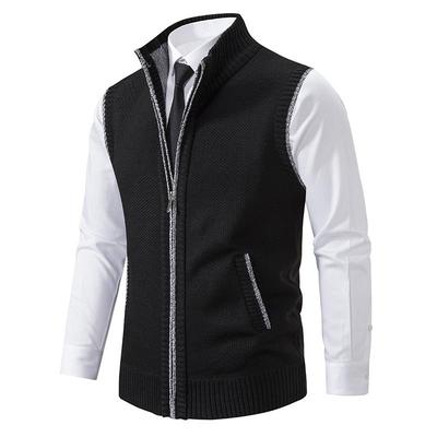 Men's vest jacket, men's standing collar sleeveless