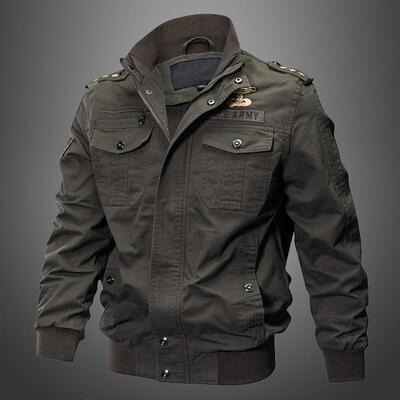 Men's military enthusiast cotton jacket, workwear plus
