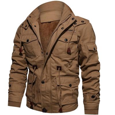 Men's detachable hooded thick jacket plus size