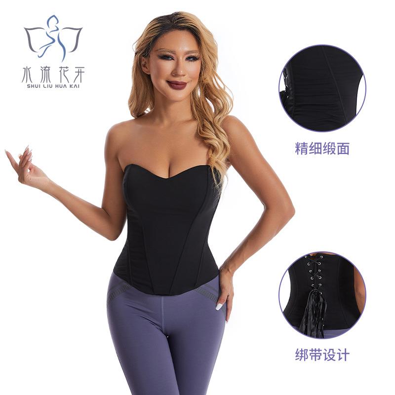 Tight fitting shapewear with adjustable thin strap top,