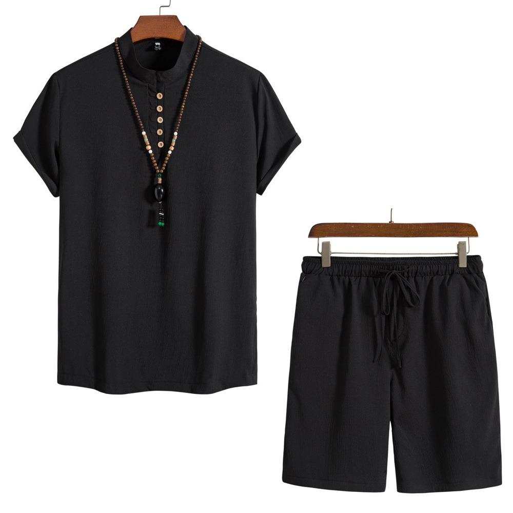 Men's short sleeved shirt, beach pants, shorts