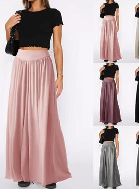 Dance pants with a drooping feel, women's high waisted