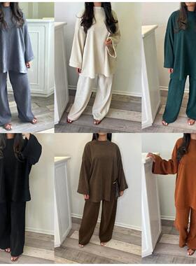Corduroy women's long sleeves+pants