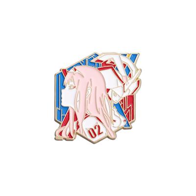 DARLING in the FRANXX国家队零二日本动漫少女02胸针金属徽章