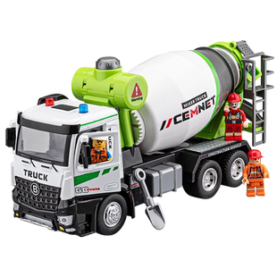 儿童搅拌车玩具大号合金电动水泥罐车混凝土挖掘机工程玩具车男孩