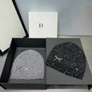 秋冬新款 小香风包头帽重工蝴蝶结亮片针织帽百搭显脸小亲子冷帽女