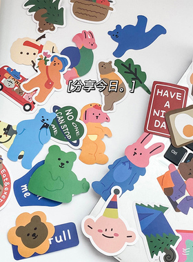 ins涂鸦贴纸50张韩国卡通可爱防水diy装饰贴画手帐水杯耳机手机壳