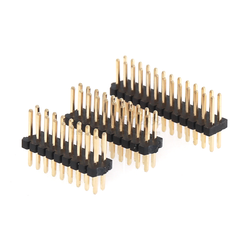 1.27MM镀金直插排针双排排针 2*3/4/5/6/8/10/15/20/25/30/40P