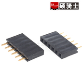 插座 2.54mm镀金单排母 单排母座 2P3P4P5P6P8P10P15P16P20P40P