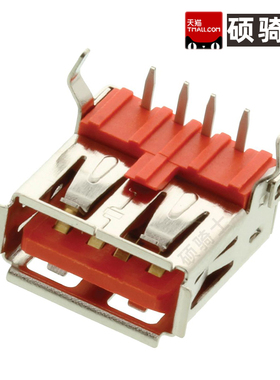 USB2.0连接器母座母头弯插弯针type-a USBR-A-S-F-O-TH USB连接器