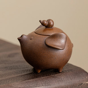 蕴华堂酱釉葫芦小飞猪泡茶壶办公室家用功夫茶具高档复古陶瓷单壶