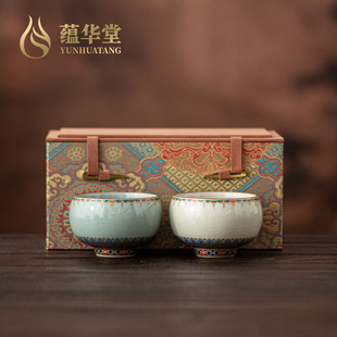 蕴华堂敦煌文创汝窑禅定杯大号家用喝茶主人杯品茗杯单个高档茶杯