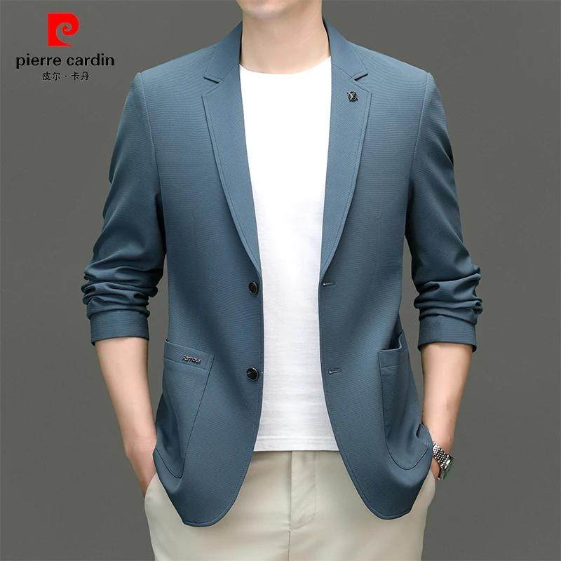 皮尔卡丹男士西装外套2025新款春秋季商务休闲西服男装