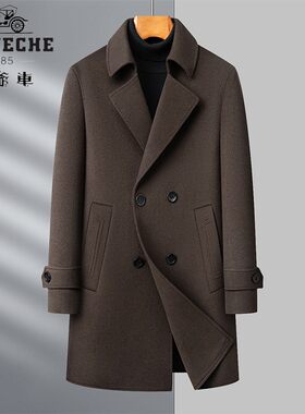 老爷车高级羊绒大衣中长