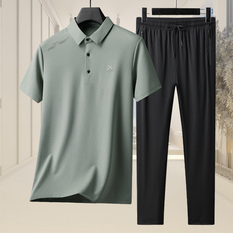 男士套装夏季polo衫短袖