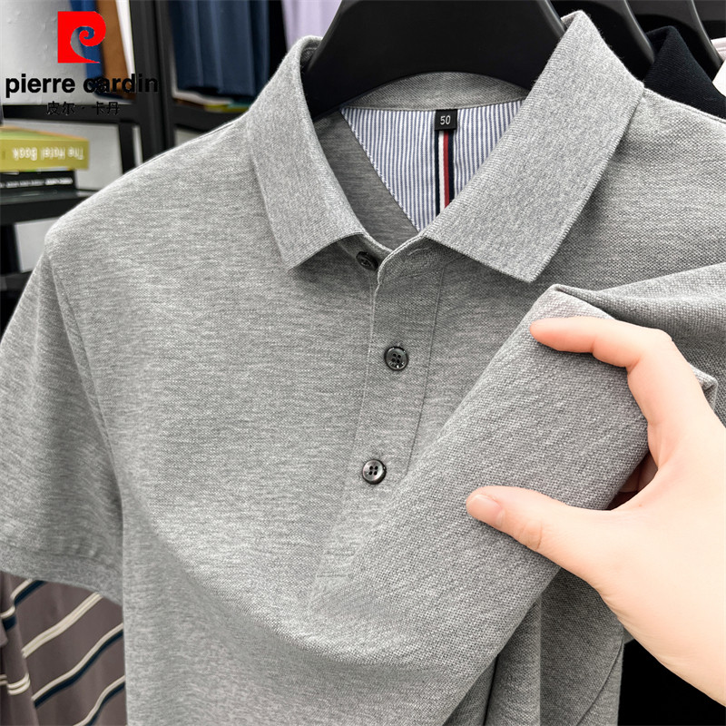 皮尔卡丹纯棉POLO衫短袖T恤男夏季新款翻领上衣休闲宽松打底衫男