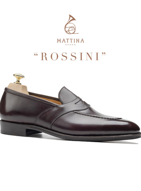 MATTINA Rossini英伦高级质感固特异手工正装男士皮鞋马鞍乐福鞋